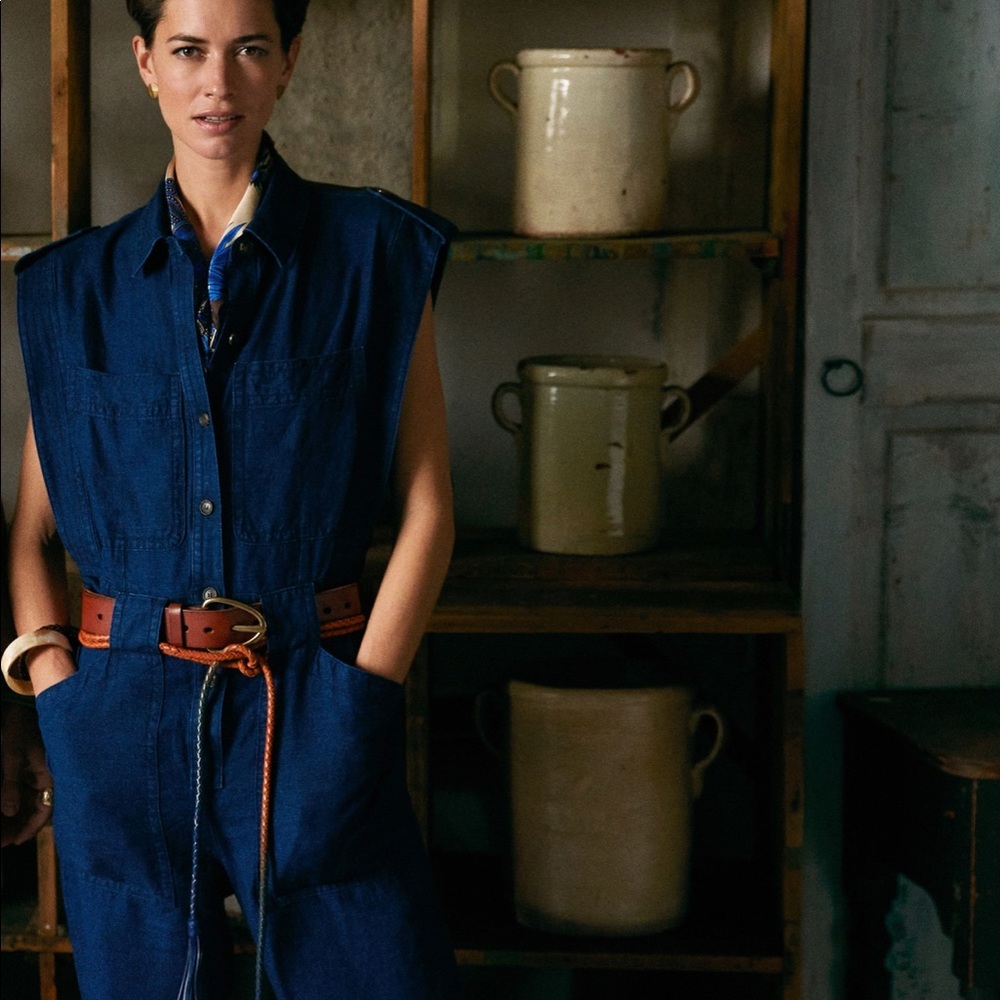 Banana Republic Indigo Utility Jumpsuit, brand new never been worn!